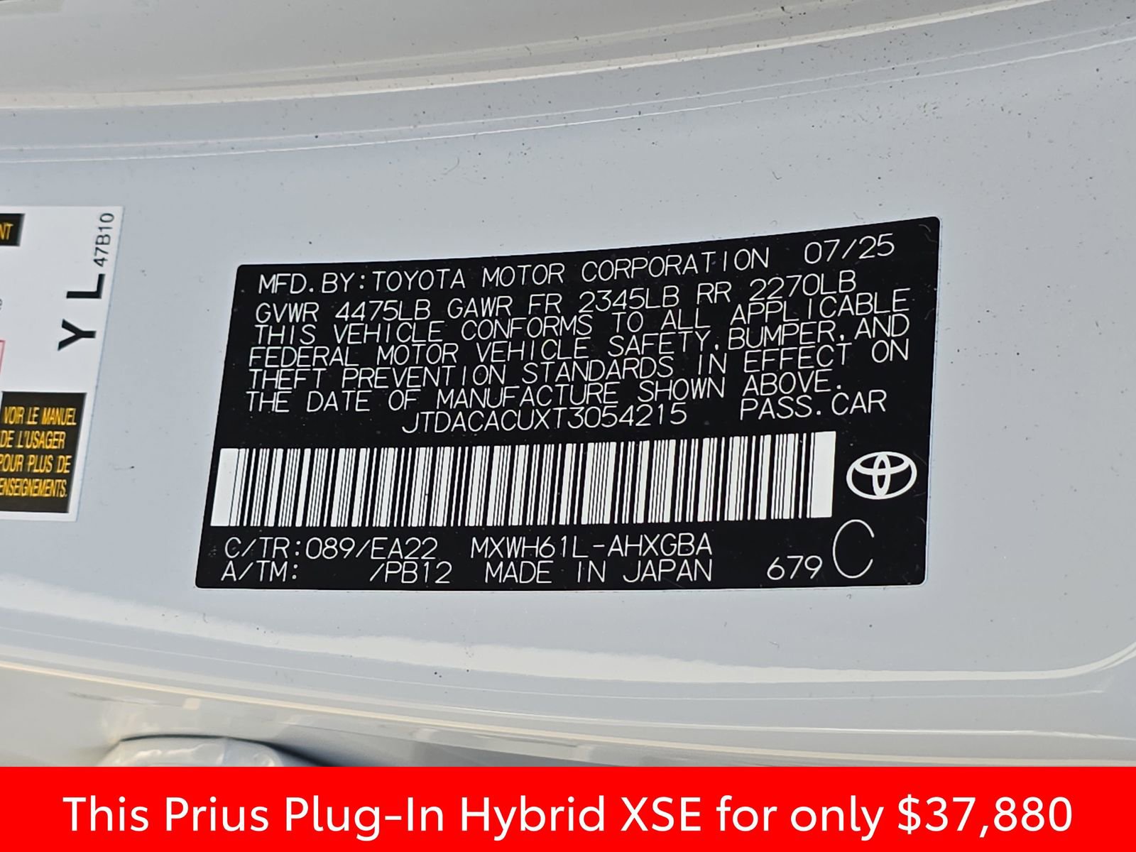 Used 2026 Toyota Prius Plug-In Hybrid FWD image 43