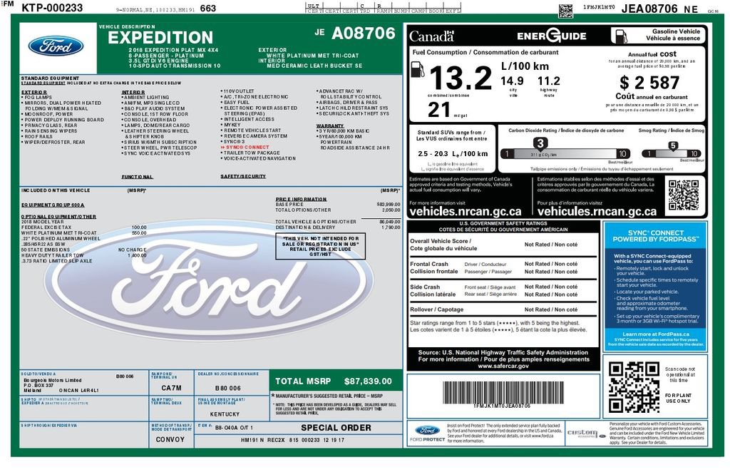 Used 2018 Ford Expedition Max Platinum AWD/4WD image 6