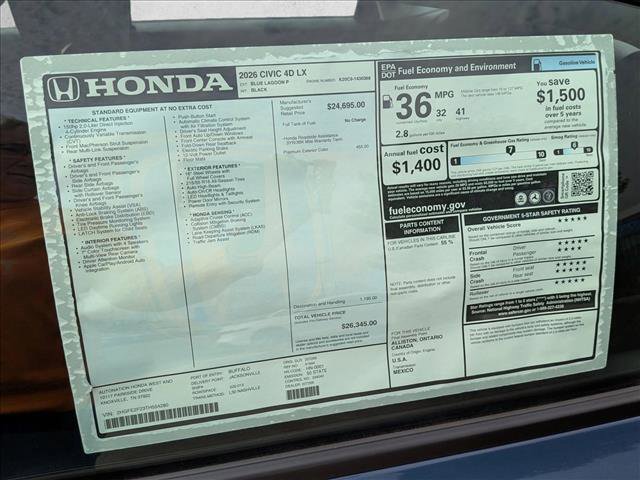 New 2026 Honda Civic LX image 17