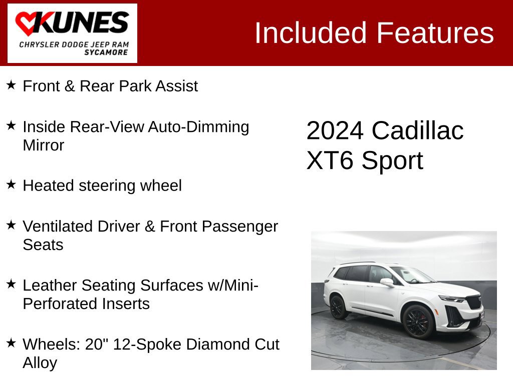 Used 2024 Cadillac XT6 Sport w/ LPO, ONYX Package AWD/4WD image 4