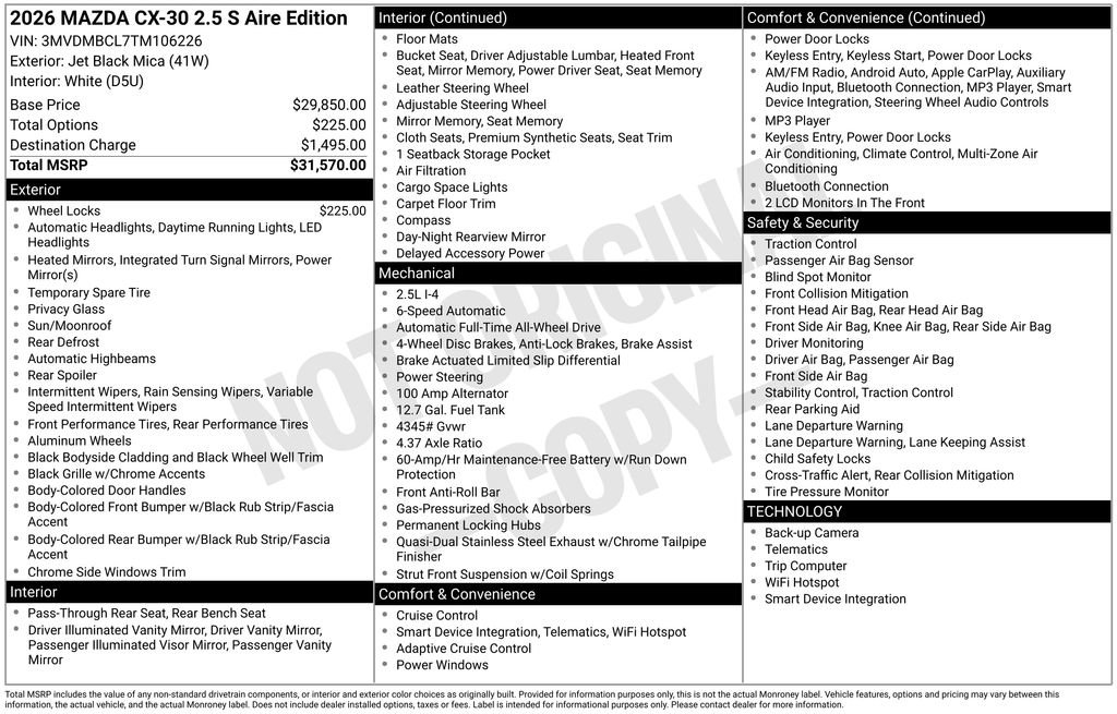 Certified 2026 MAZDA CX-30 AWD 2.5 S image 19