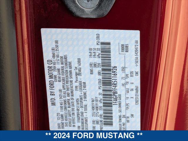 Used 2024 Ford Mustang GT Premium w/ GT Performance Package RWD image 24