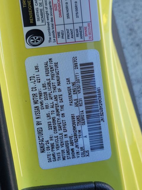 Certified 2024 Nissan Z Performance w/ Floor Mat Package image 26