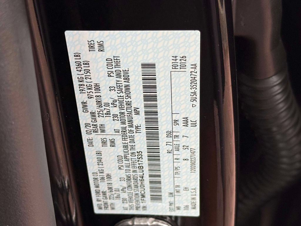 Used 2020 Ford Escape SEL FWD image 32