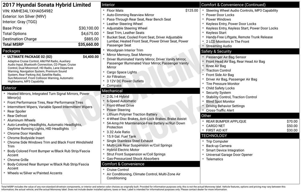 Used 2017 Hyundai Sonata Limited w/ Ultimate Package 02 FWD image 18