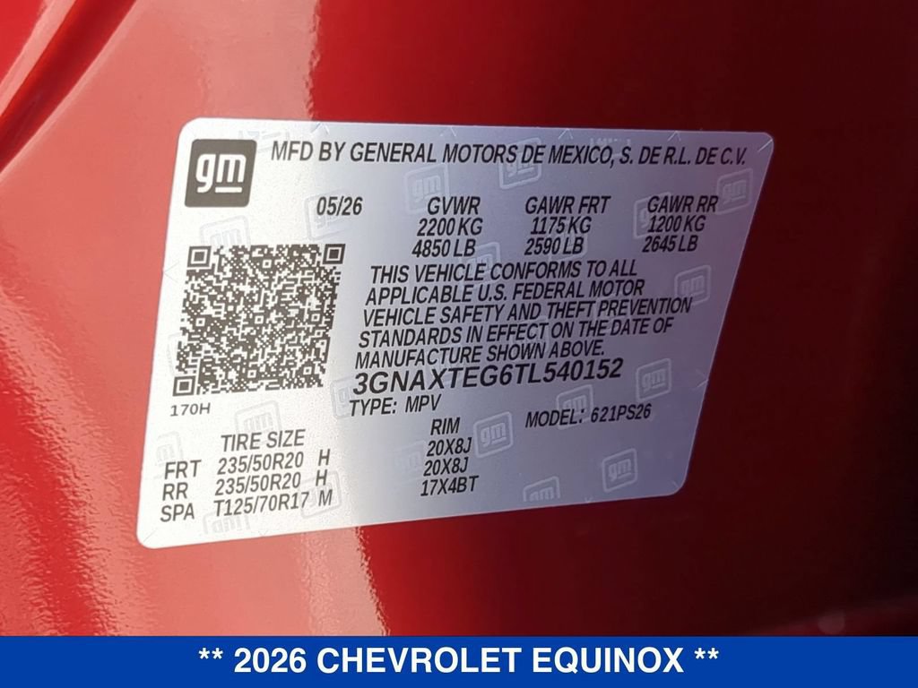 New 2026 Chevrolet Equinox RS w/ Convenience Package III AWD/4WD image 27