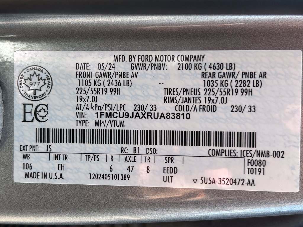Used 2024 Ford Escape Platinum AWD/4WD image 33