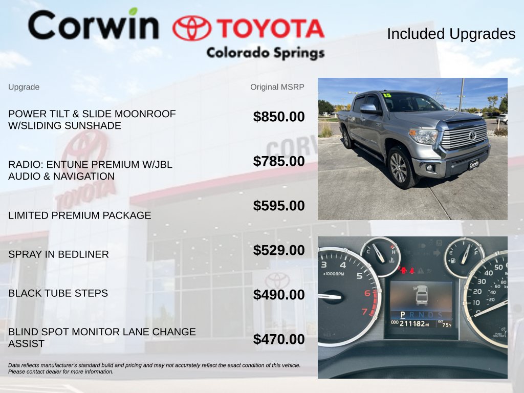 Used 2015 Toyota Tundra Limited w/ Limited Premium Package AWD/4WD image 4