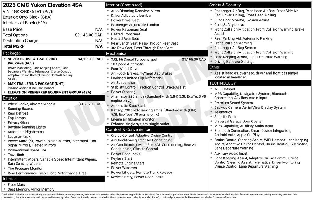 Used 2026 GMC Yukon Elevation AWD/4WD image 5