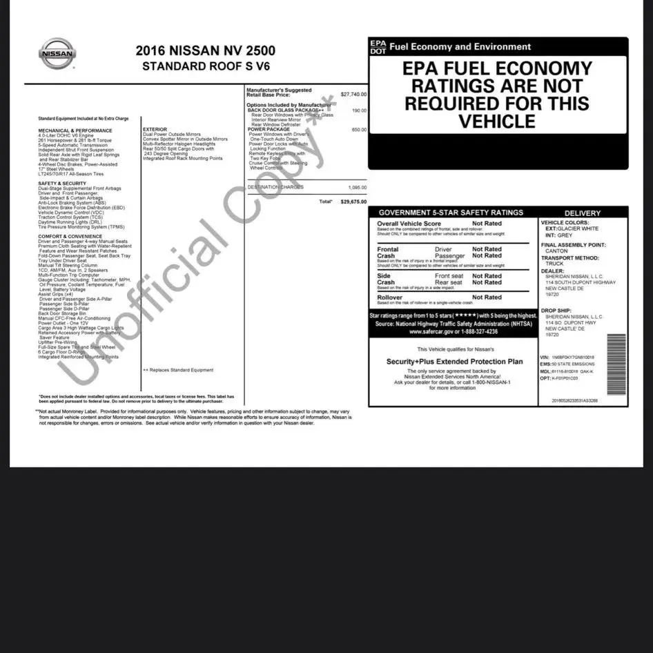 Used 2016 Nissan NV 2500 S w/ Power Package image 27