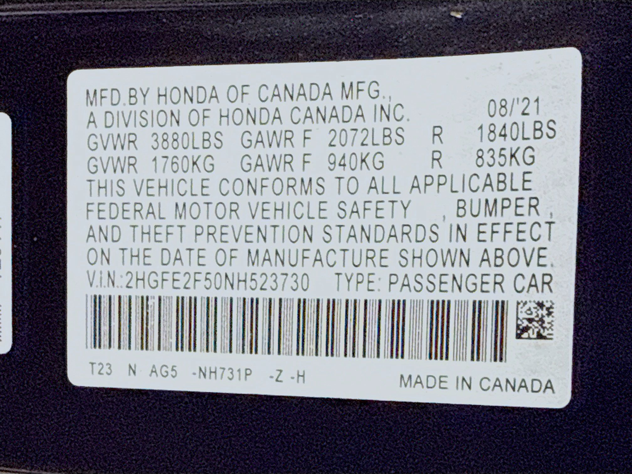 Used 2022 Honda Civic Sport image 40