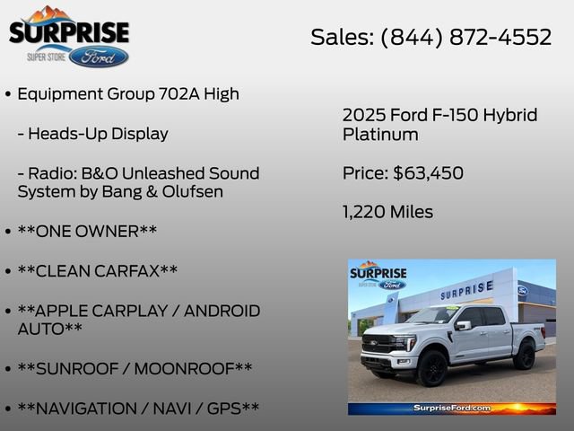 Used 2025 Ford F150 Platinum w/ Equipment Group 702A High AWD/4WD image 13