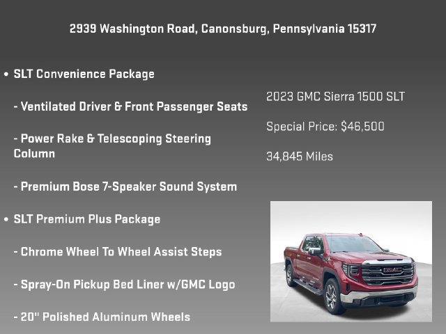 Certified 2023 GMC Sierra 1500 SLT w/ SLT Premium Plus Package AWD/4WD image 32