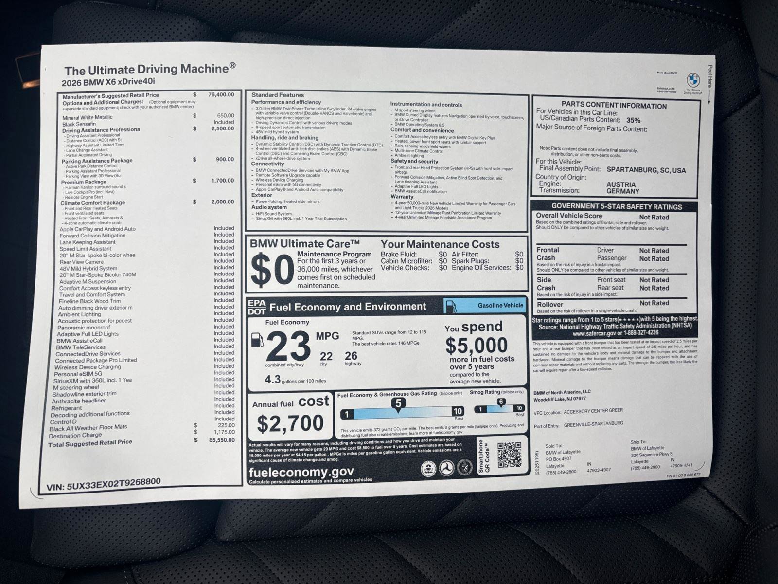 Used 2026 BMW X6 xDrive40i image 30