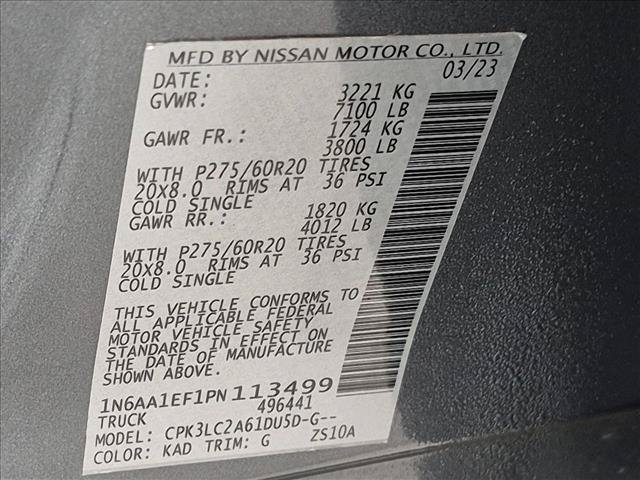 Used 2023 Nissan Titan SV w/ SV Convenience Package RWD image 25