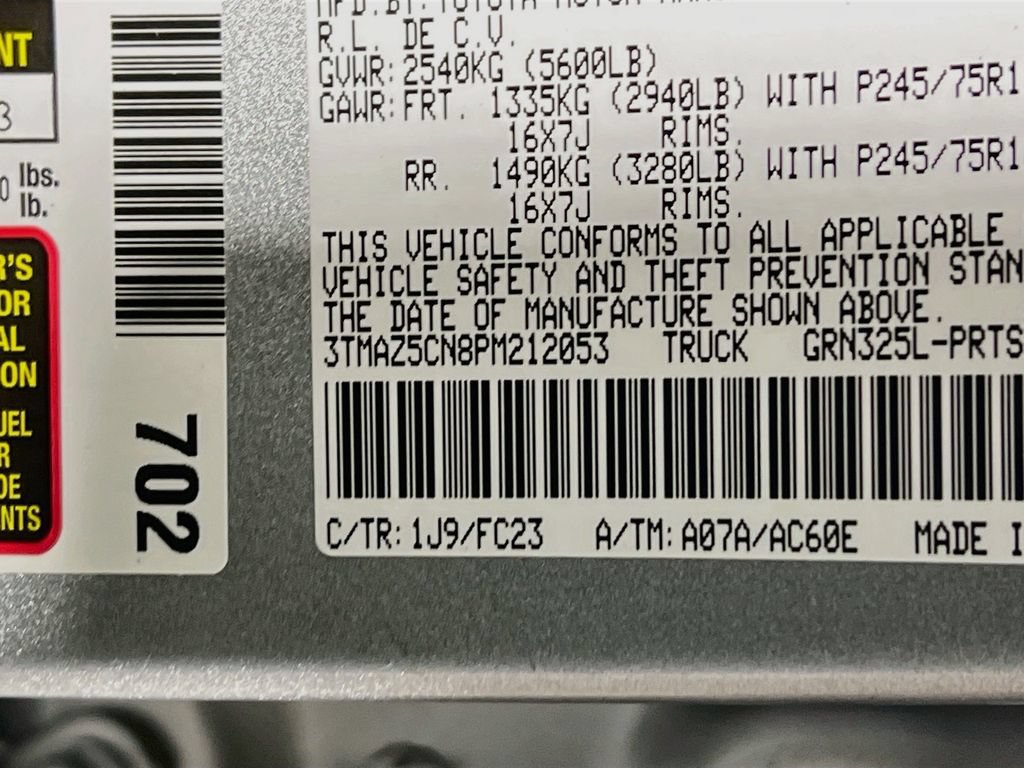 Certified 2023 Toyota Tacoma SR5 w/ SX Package RWD image 28