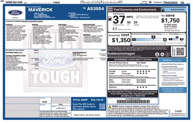 New 2026 Ford Maverick XL w/ Equipment Group 101A AWD/4WD image 4