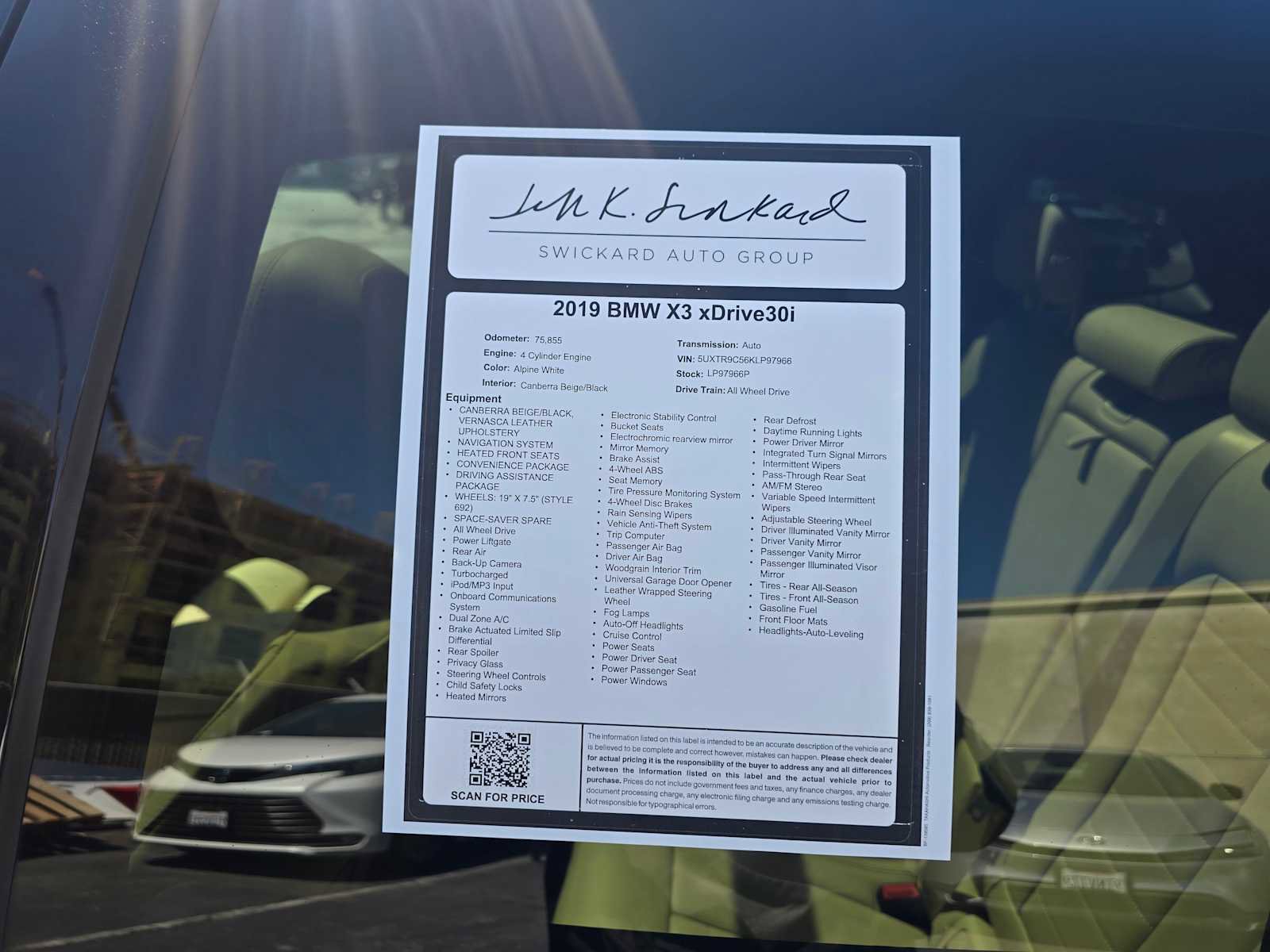 Used 2019 BMW X3 xDrive30i w/ Convenience Package image 19