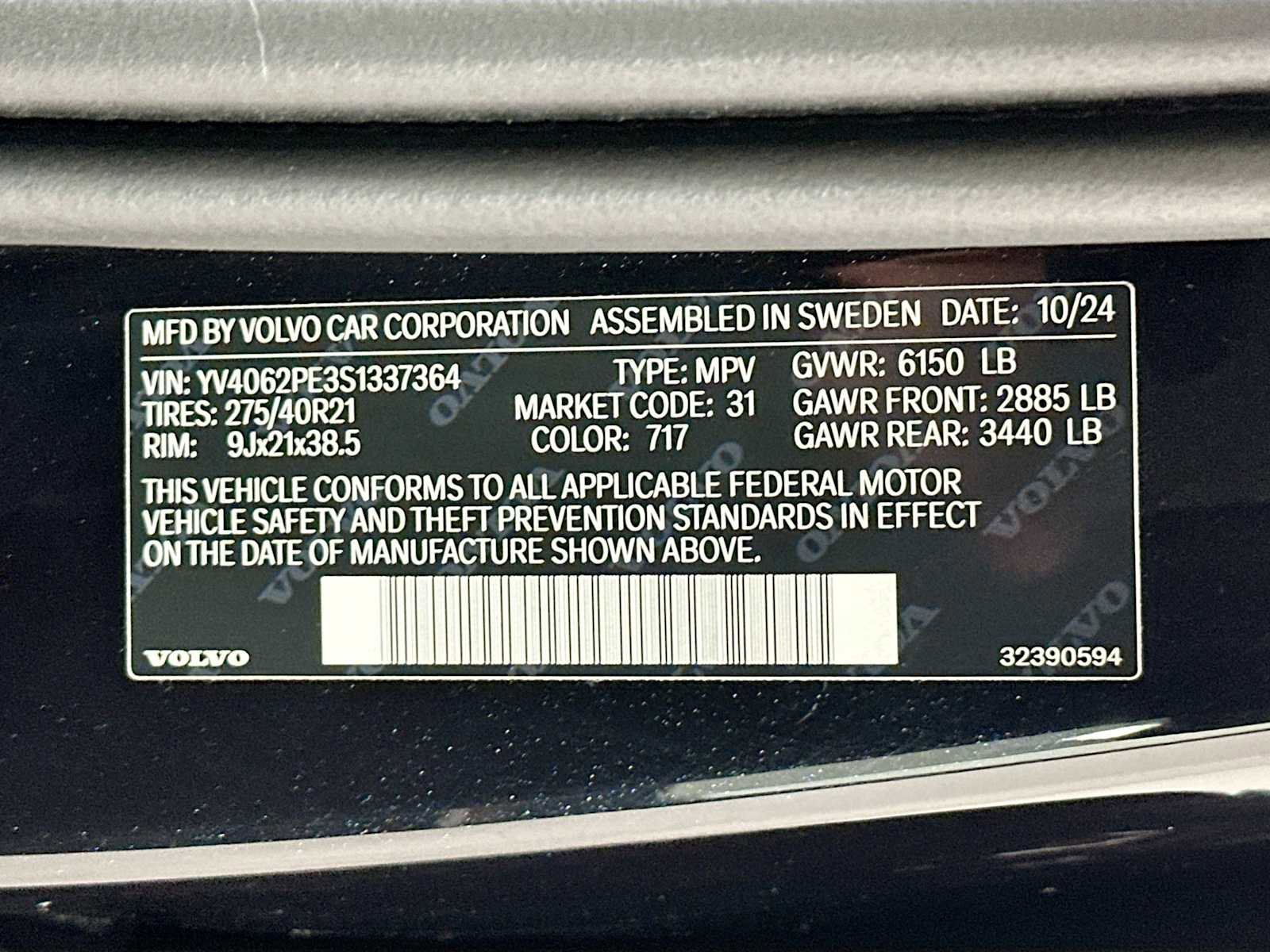 Used 2025 Volvo XC90 B6 Plus w/ Protection Package Premier image 29