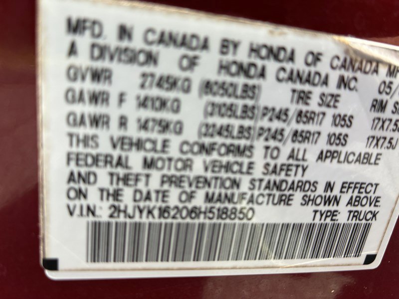 Used 2006 Honda Ridgeline RT image 16