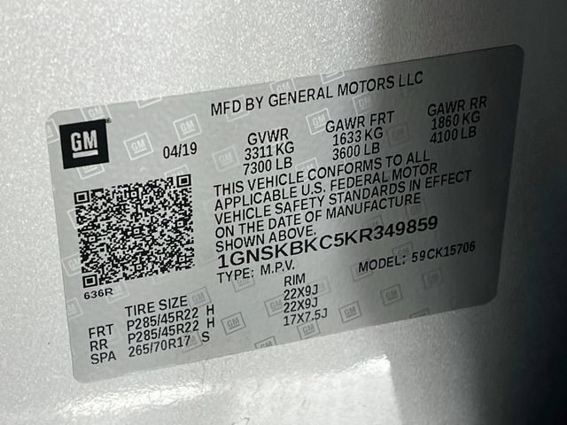 Used 2019 Chevrolet Tahoe LT w/ LT Signature Package AWD/4WD image 12