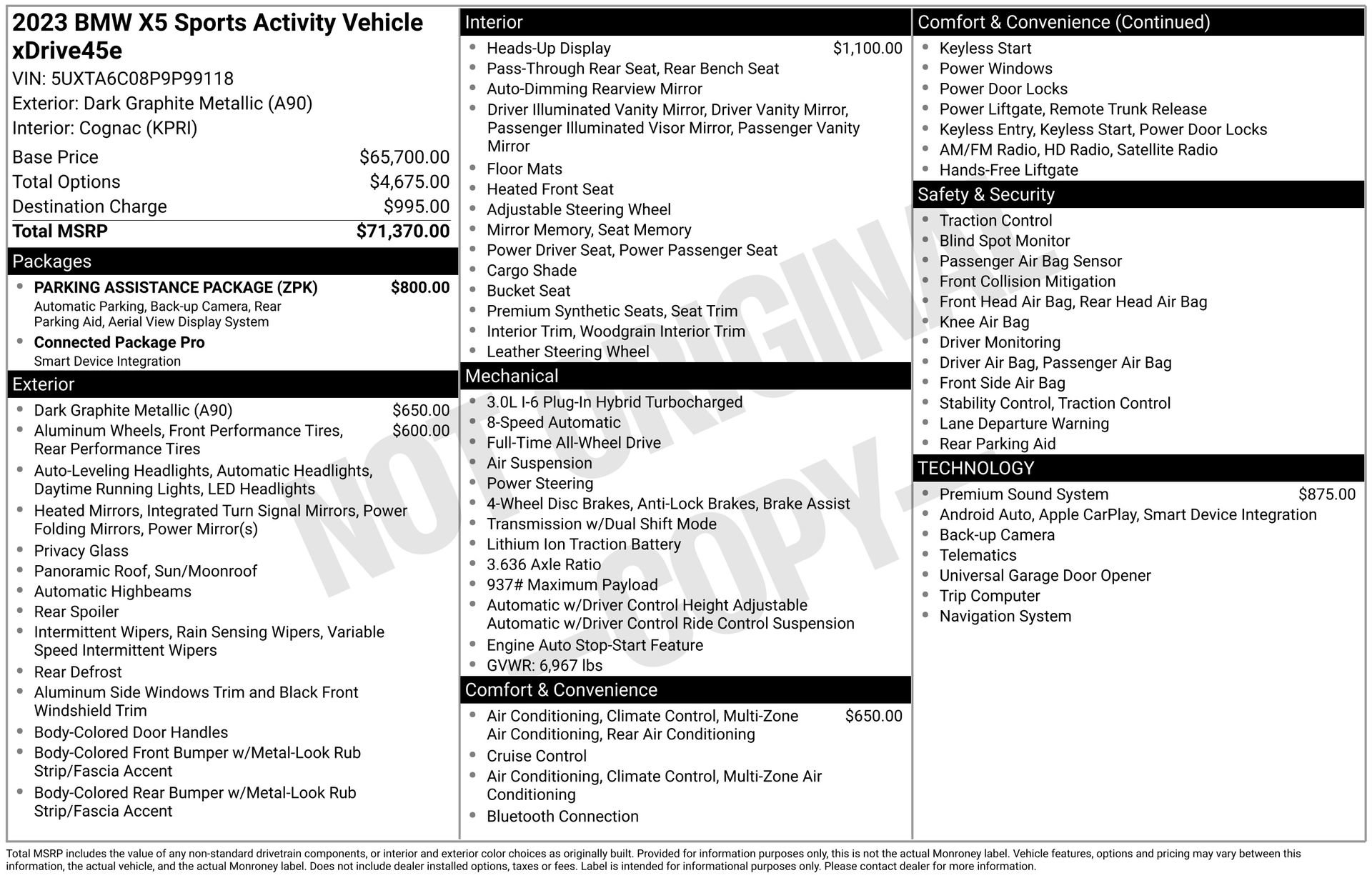 Used 2023 BMW X5 xDrive45e w/ Parking Assistance Package image 53