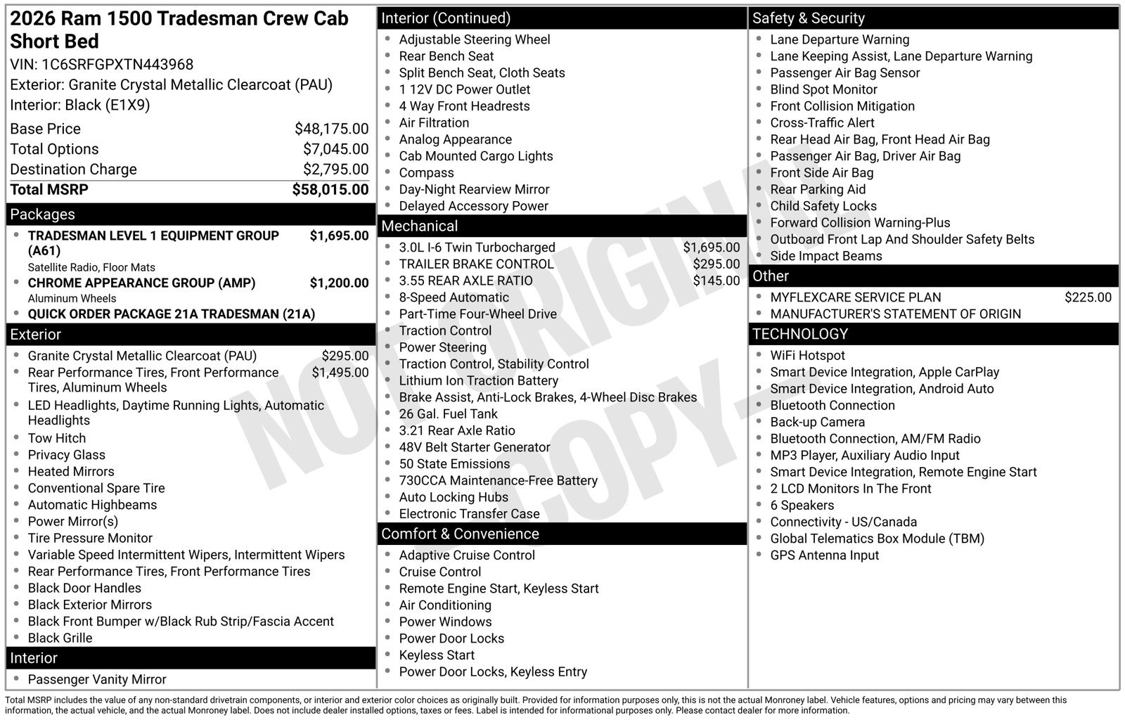 New 2026 RAM 1500 Tradesman AWD/4WD image 33