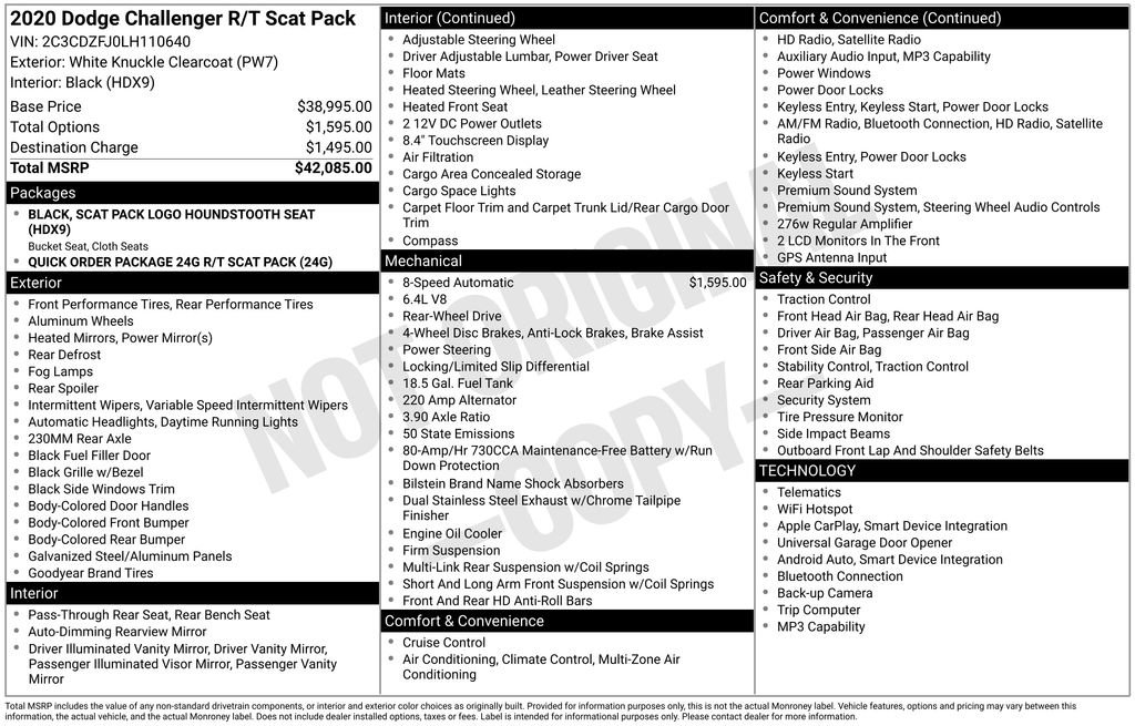 Used 2020 Dodge Challenger R/T Scat Pack image 6
