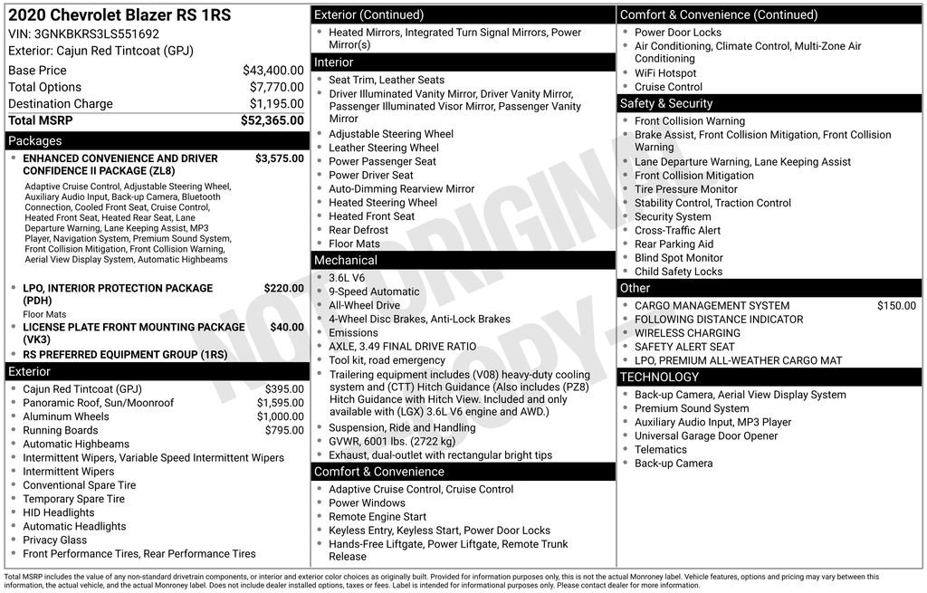 Used 2020 Chevrolet Blazer RS image 6