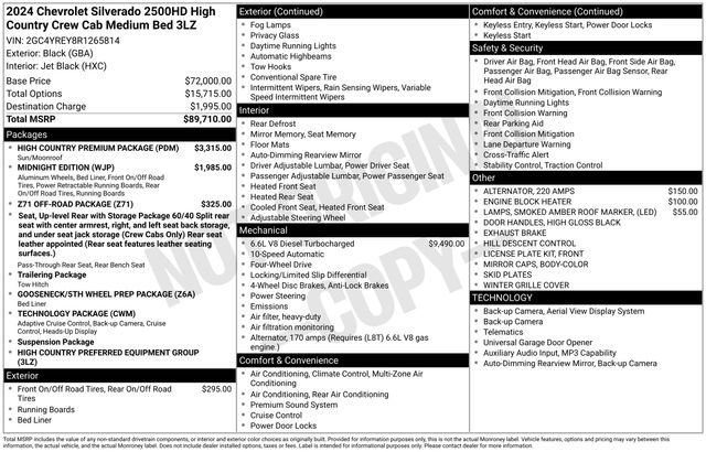 Used 2024 Chevrolet Silverado 2500 High Country w/ High Country Premium Package AWD/4WD image 19