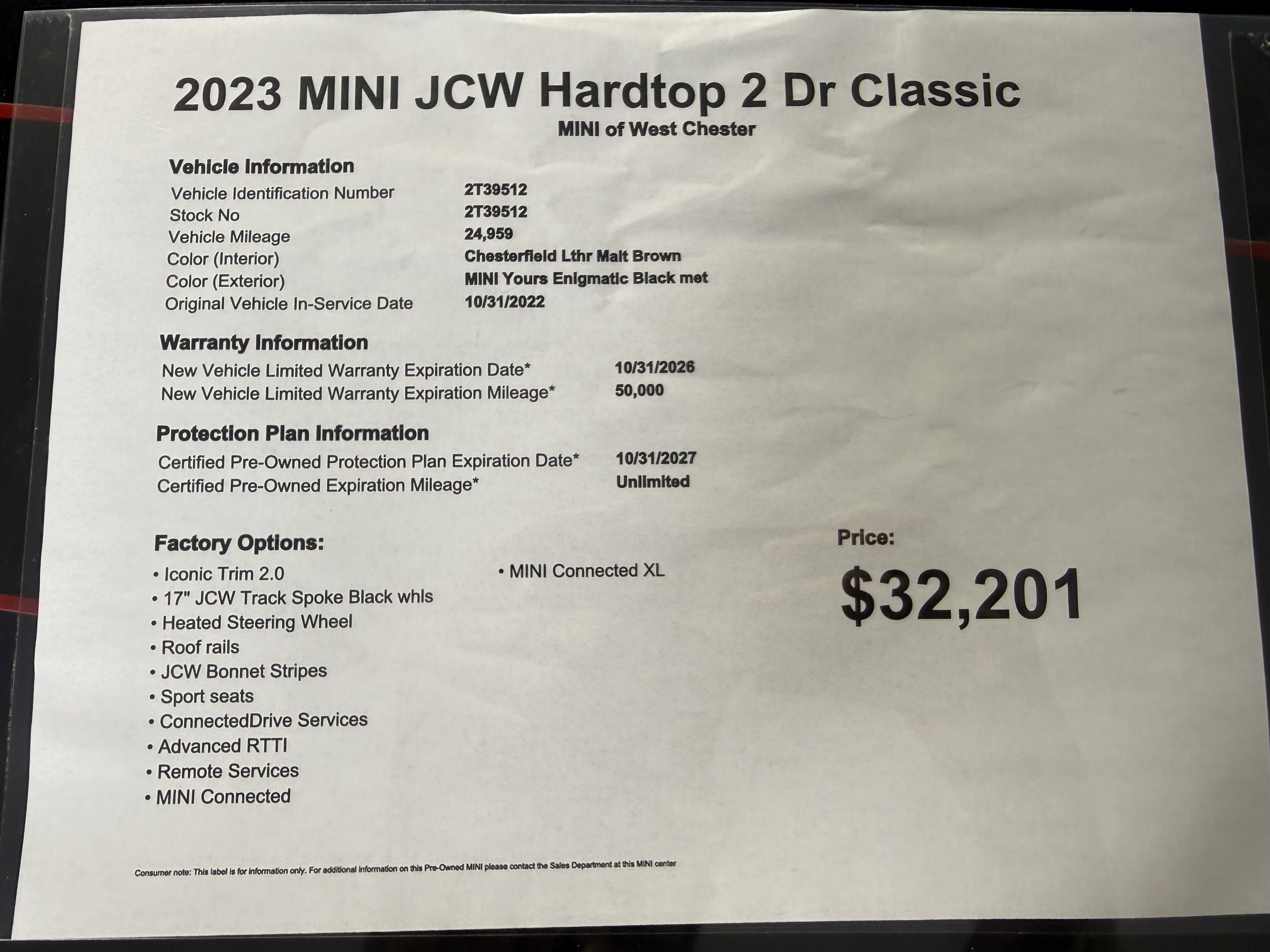 Used 2023 MINI Cooper John Cooper Works w/ Driver Assistance Package image 17