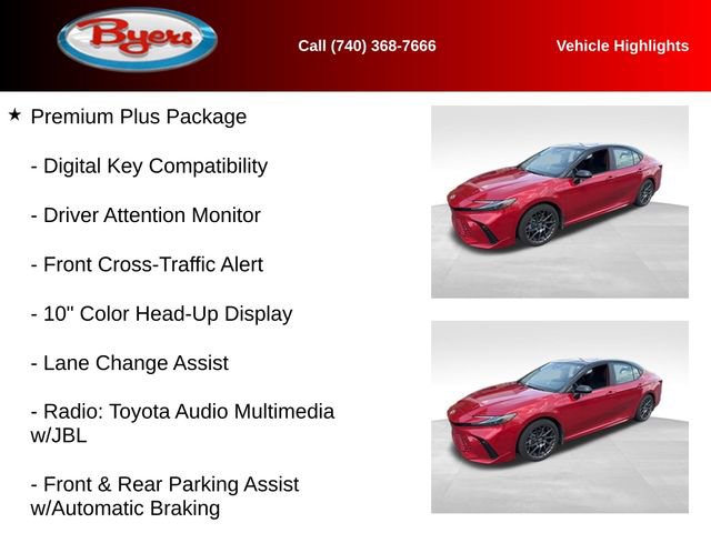 Used 2025 Toyota Camry XSE w/ Premium Plus Package FWD image 9