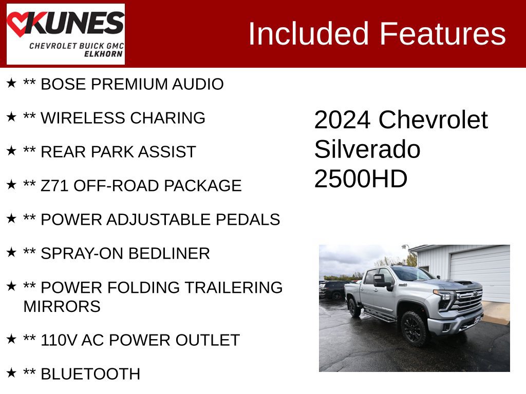 Used 2024 Chevrolet Silverado 2500 High Country w/ Technology Package AWD/4WD image 3