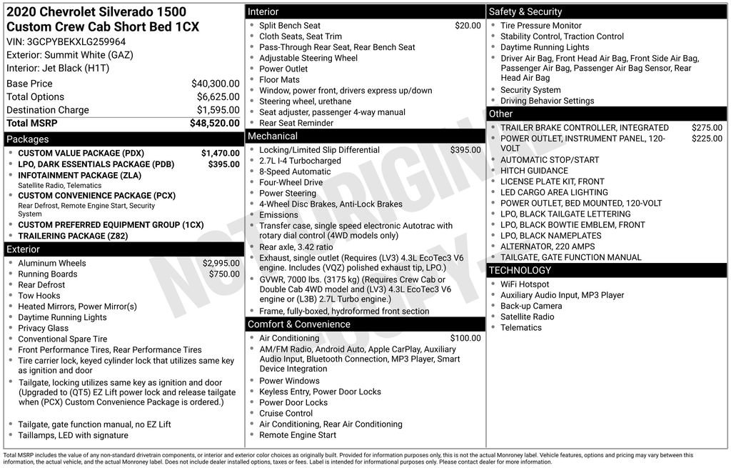 Used 2020 Chevrolet Silverado 1500 Custom w/ Custom Value Package image 2