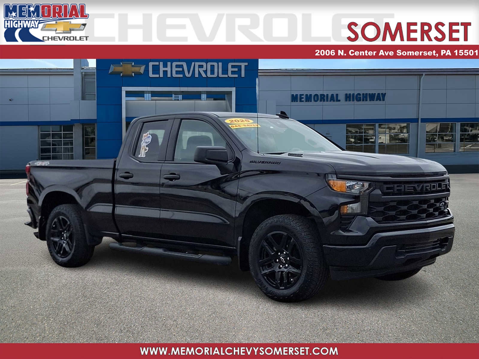 Certified 2025 Chevrolet Silverado 1500 Custom w/ Turbomax Blackout Package image 1