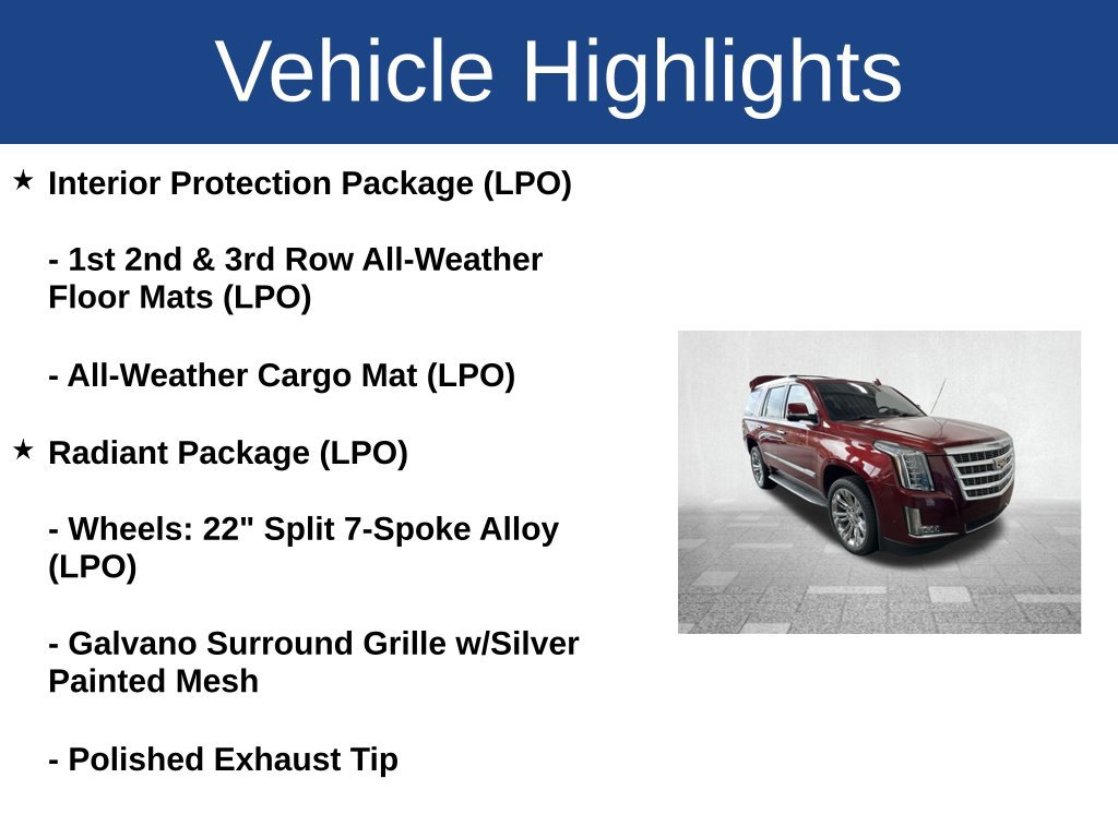 Used 2020 Cadillac Escalade Luxury w/ LPO, Radiant Package RWD image 4