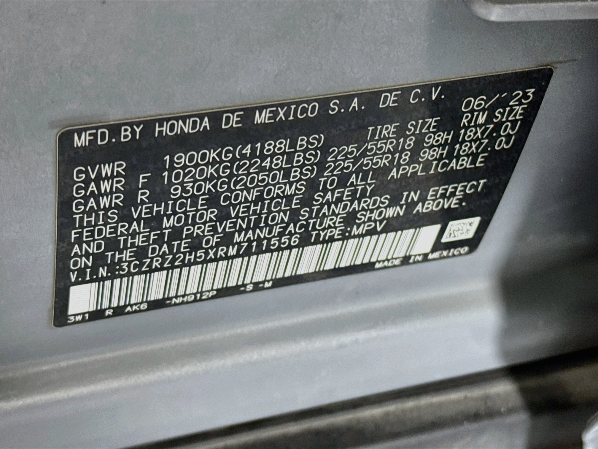 Certified 2024 Honda HR-V Sport image 30
