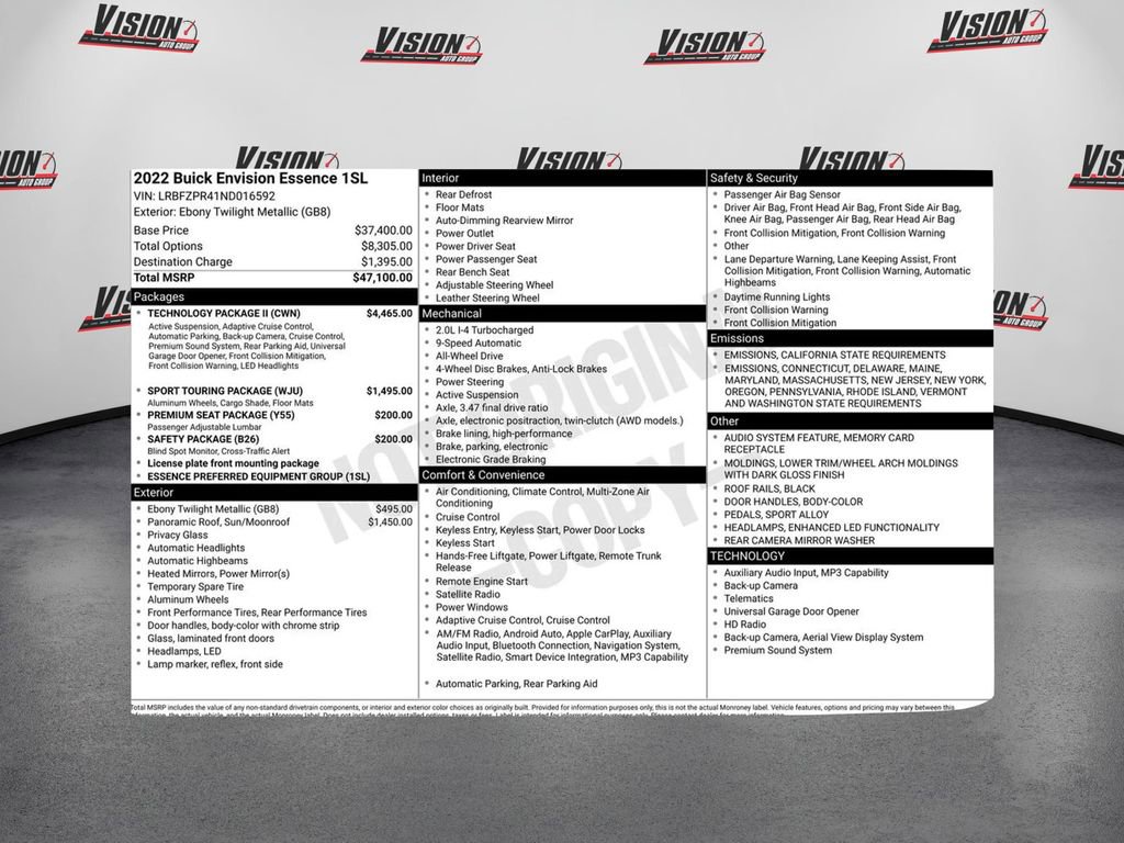 Used 2022 Buick Envision Essence w/ Technology Package II image 44