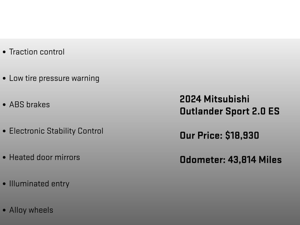 Used 2024 Mitsubishi Outlander Sport ES image 12