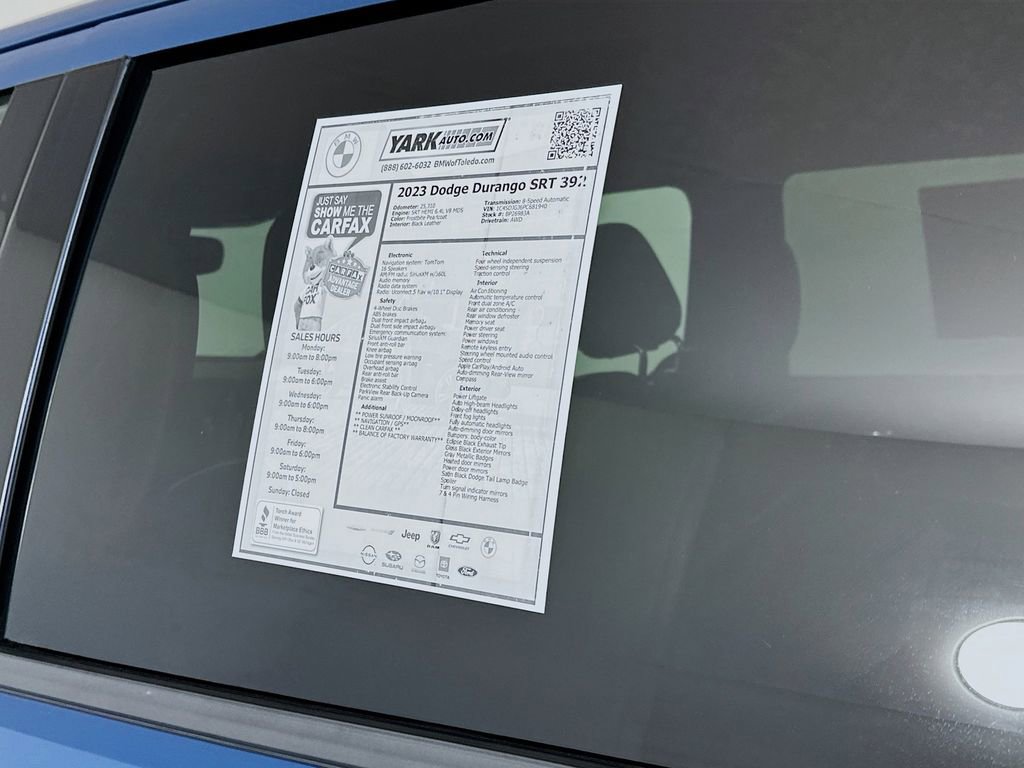 Used 2023 Dodge Durango SRT w/ Black Package AWD/4WD image 12