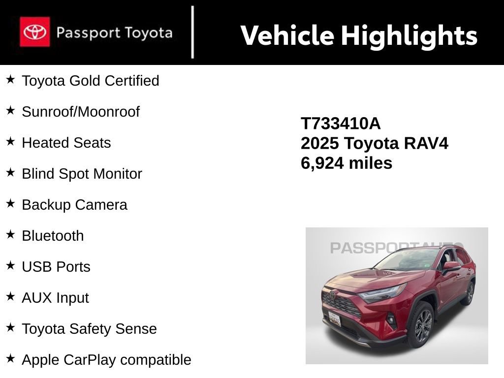 Certified 2025 Toyota RAV4 Limited w/ Advanced Technology Package image 7