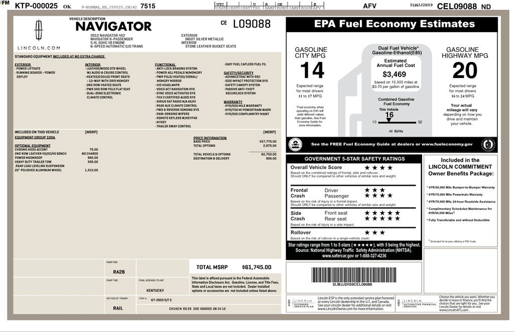 Used 2012 Lincoln Navigator 2WD image 22