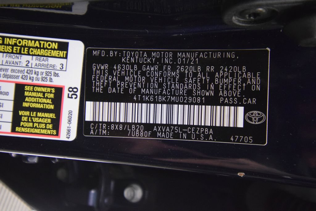 Used 2021 Toyota Camry XSE AWD/4WD image 32
