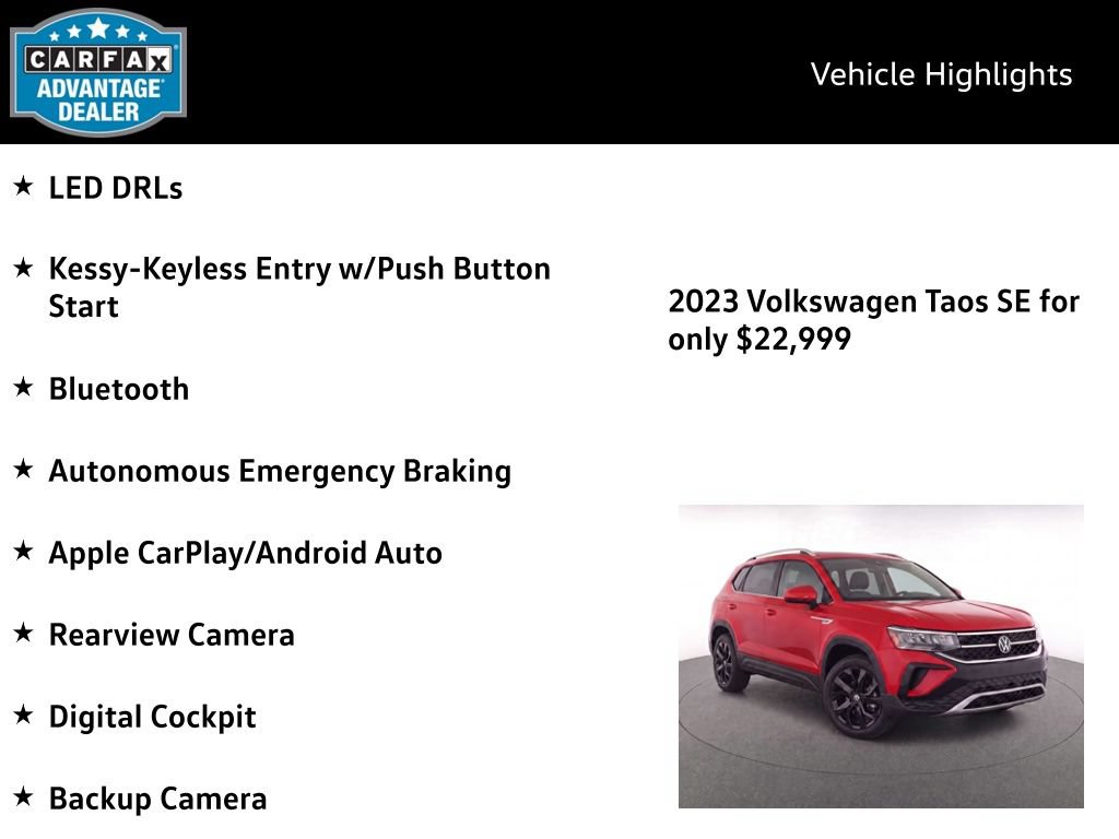 Certified 2023 Volkswagen Taos SE AWD/4WD image 4