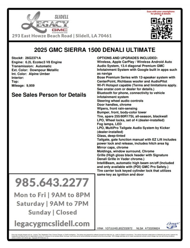 Used 2025 GMC Sierra 1500 Denali Ultimate AWD/4WD image 32