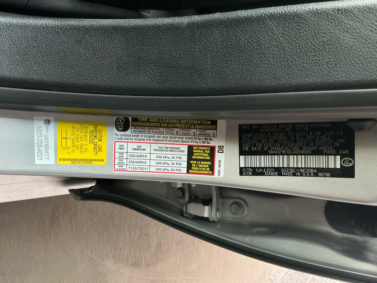 Used 2020 Lexus ES 350 w/ Premium Package FWD image 17