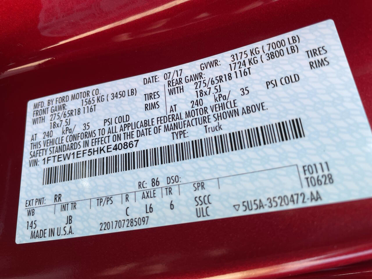 Used 2017 Ford F150 XLT w/ Equipment Group 302A Luxury image 82