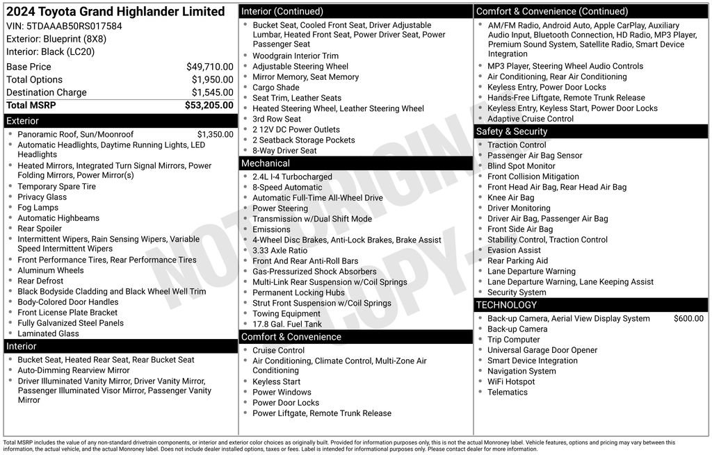 Used 2024 Toyota Grand Highlander Limited image 45