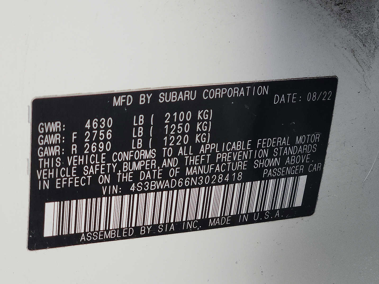 Used 2022 Subaru Legacy Premium image 26