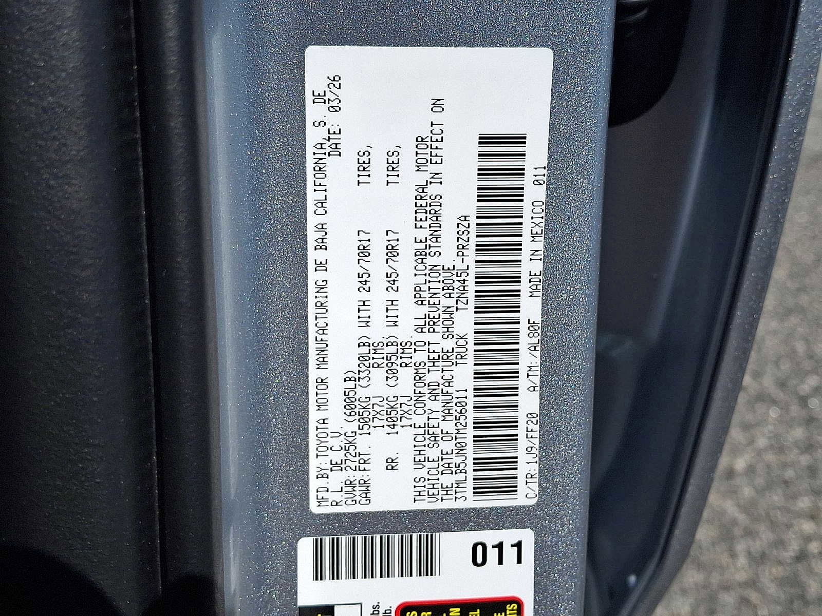 New 2026 Toyota Tacoma SR5 AWD/4WD image 18